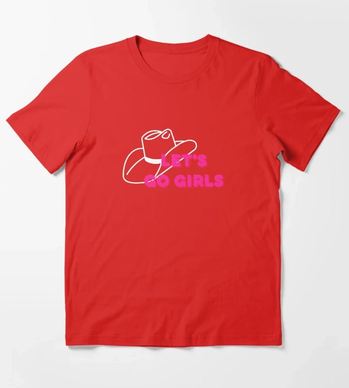 Lets Go Girls Black T-Shirt Red