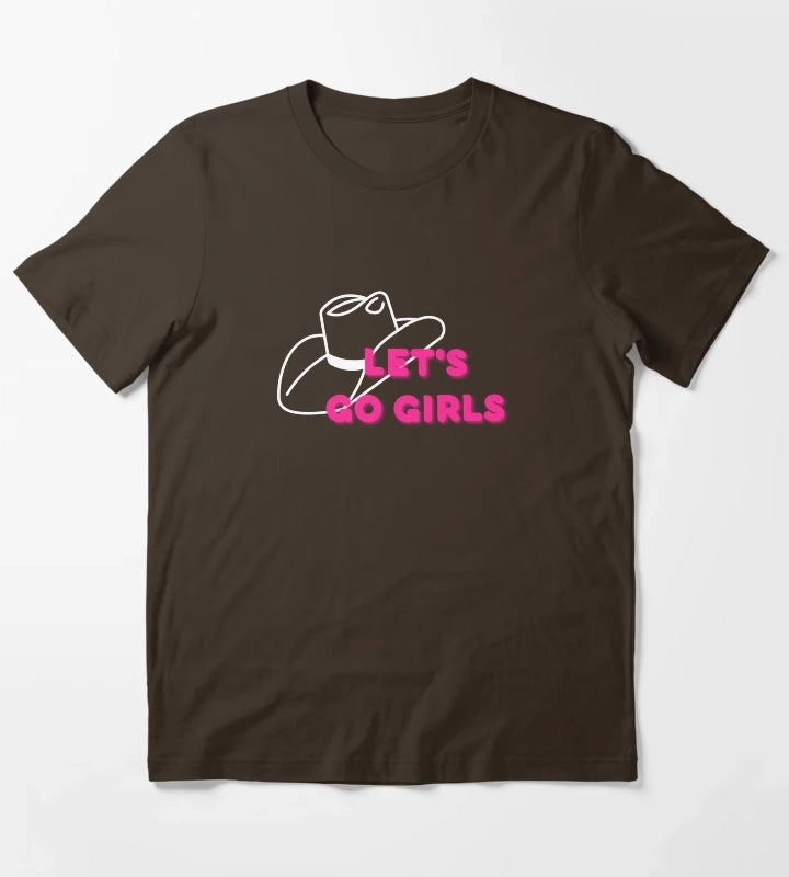 Lets Go Girls Black T-Shirt Brown