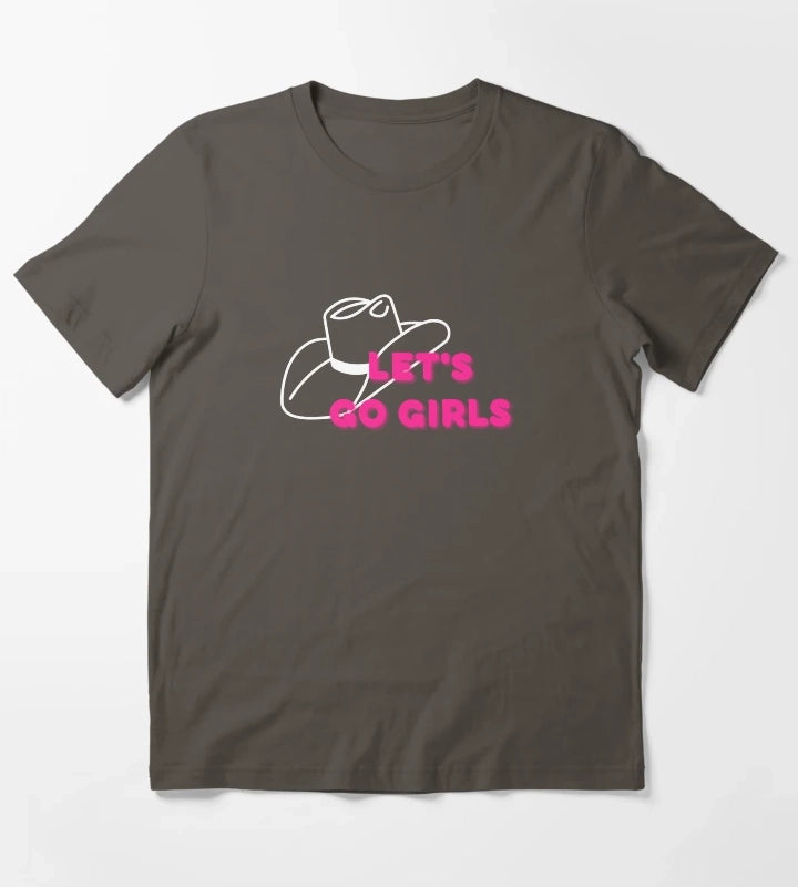Lets Go Girls Black T-Shirt Dark Grey