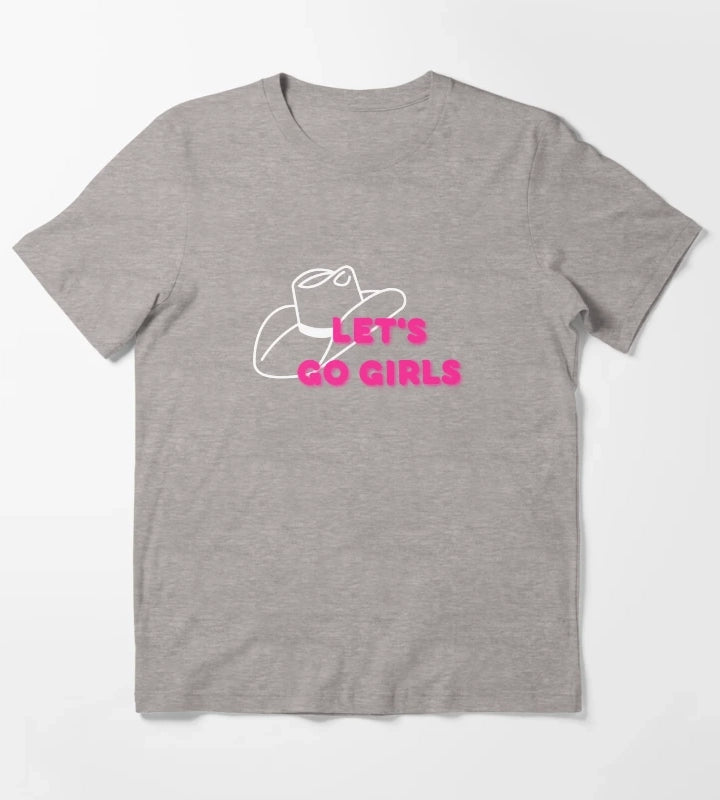 Lets Go Girls Black T-Shirt Heather Grey