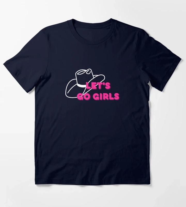 Lets Go Girls Black T-Shirt Navy