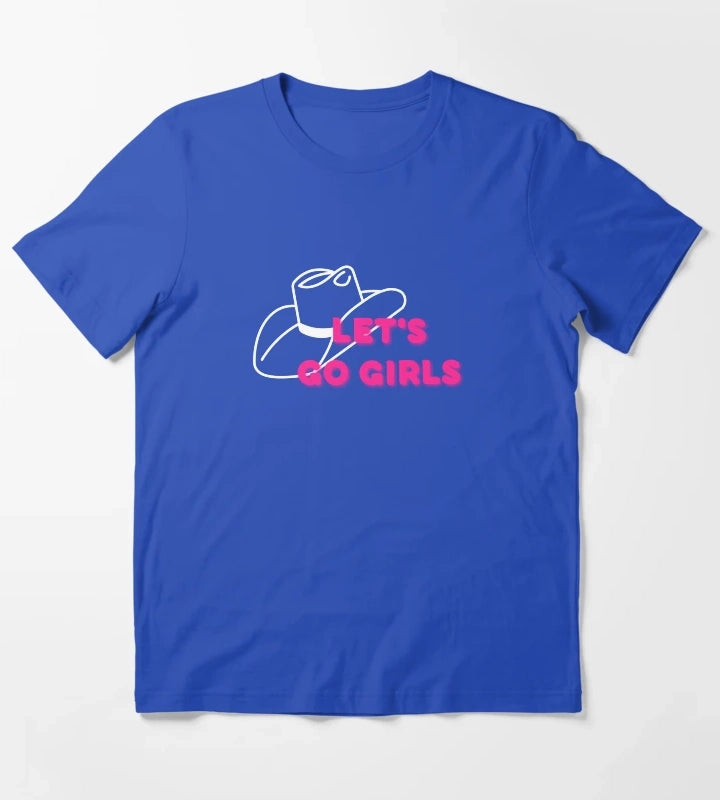 Lets Go Girls Black T-Shirt Blue