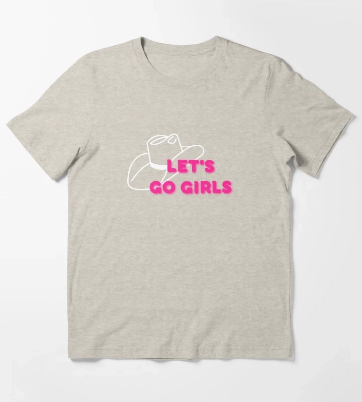 Lets Go Girls Black T-Shirt Cream