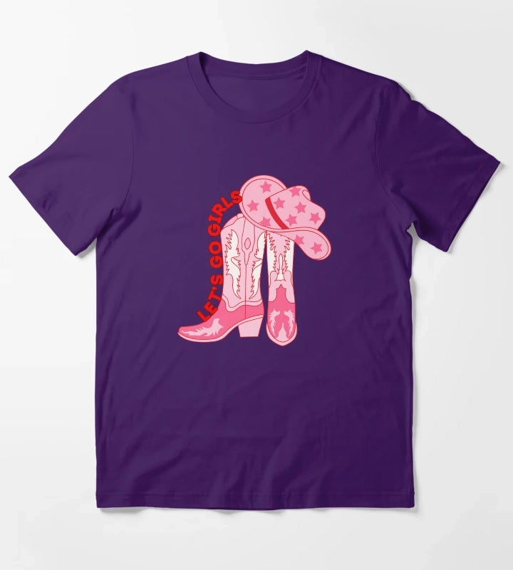 Lets Go Girls Cowgirl T-Shirt Purple