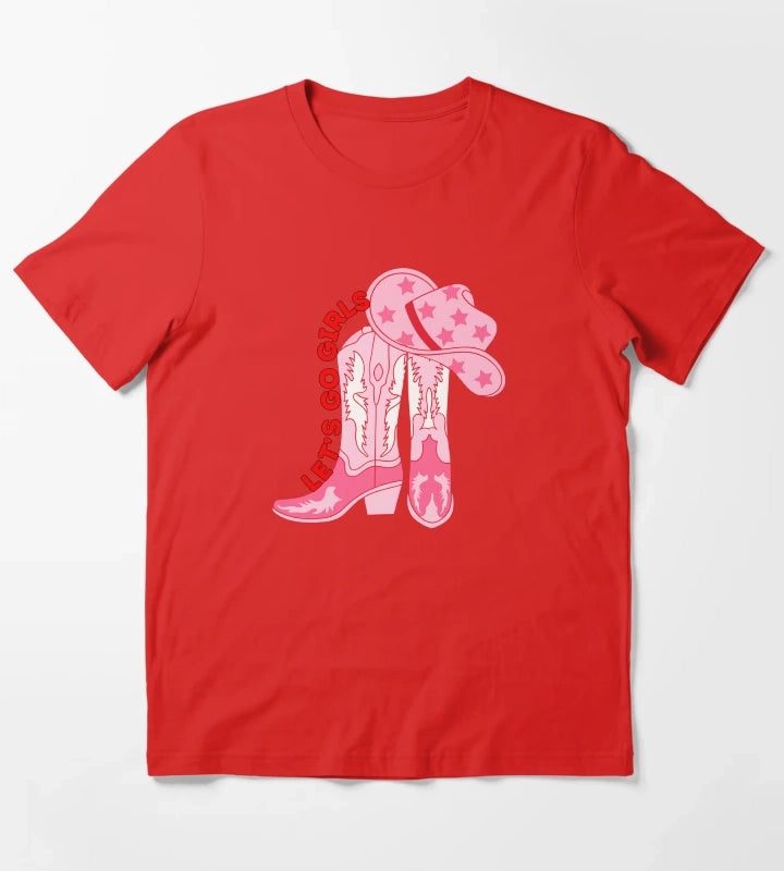 Lets Go Girls Cowgirl T-Shirt Red