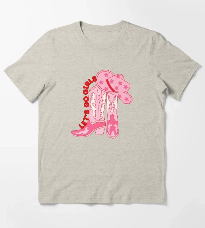 Lets Go Girls Cowgirl T-Shirt Cream