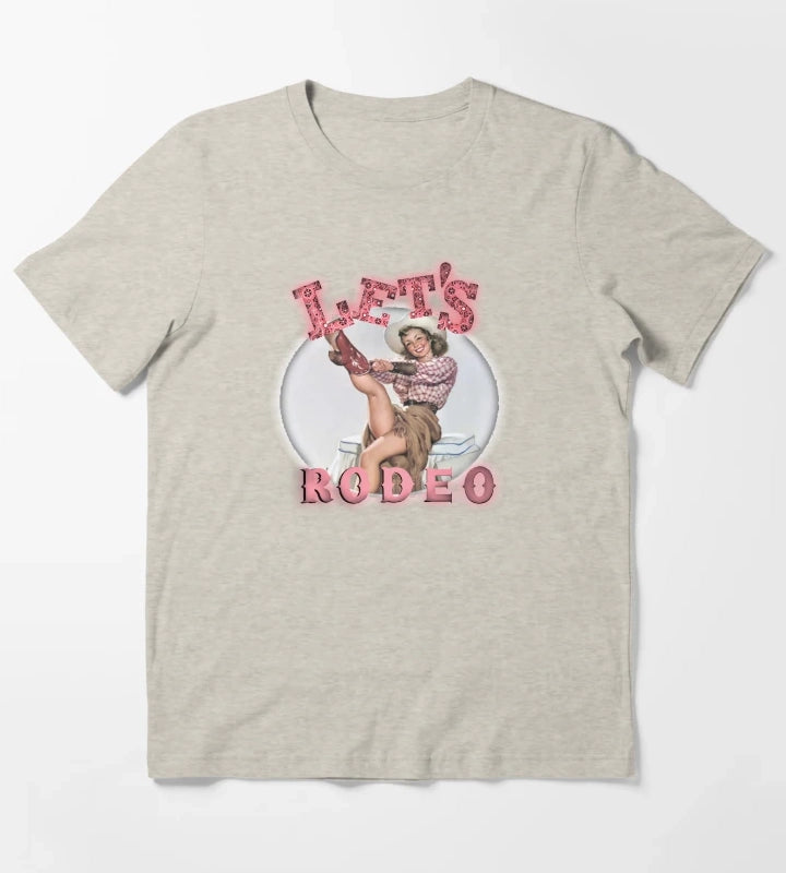 Lets Rodeo Vintage Cowgirl T-Shirt Cream