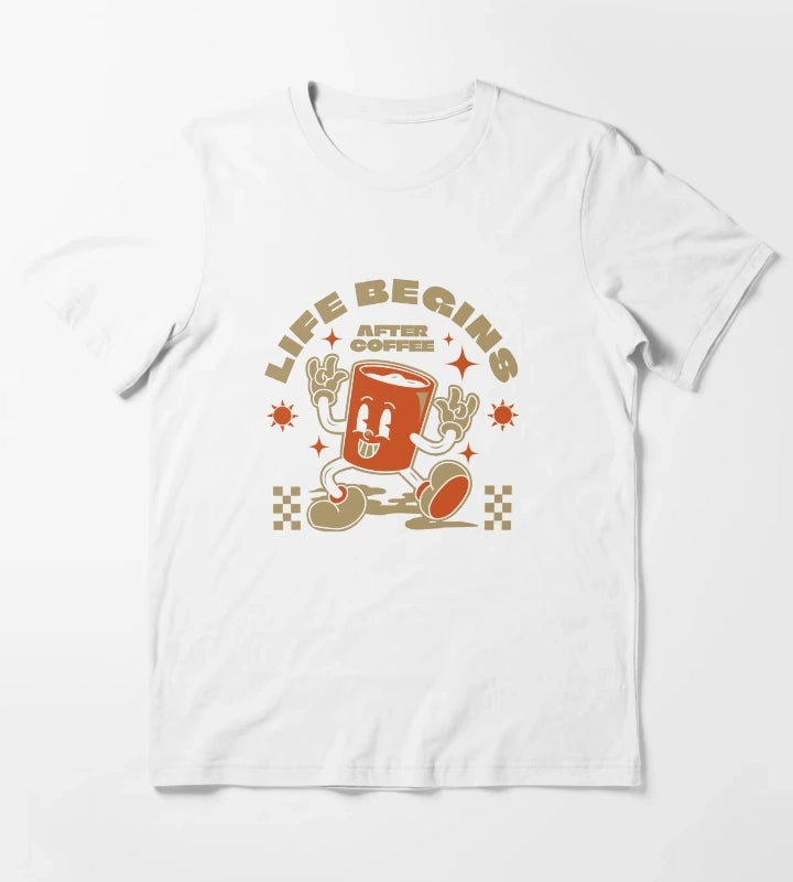 Life begins after coffee T-Shirt White