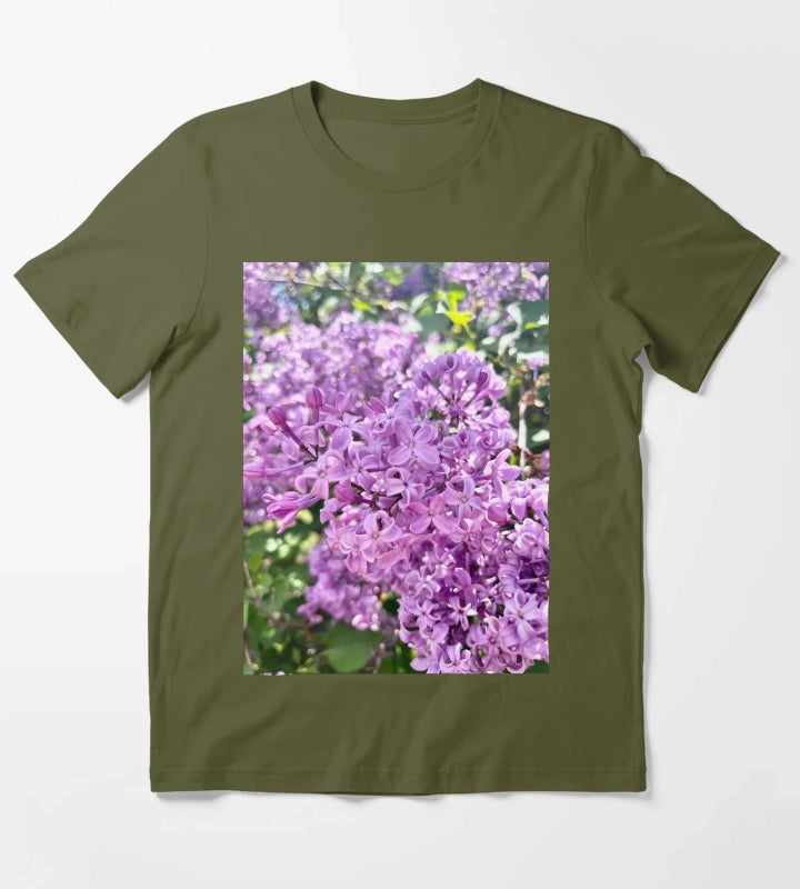 Lilacs T-Shirt Olive Green