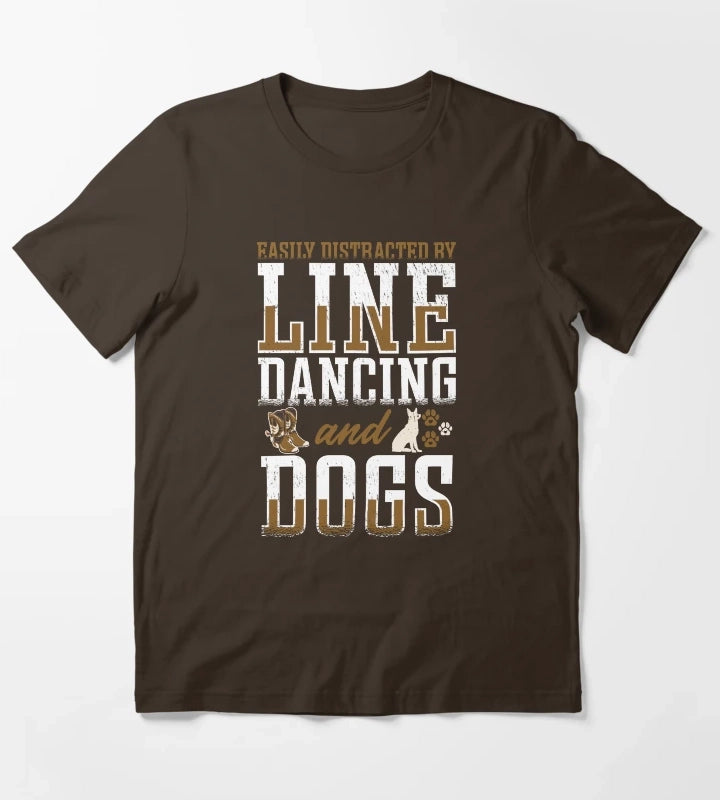 Line Dancing Linedance Line Dance T-Shirt Brown