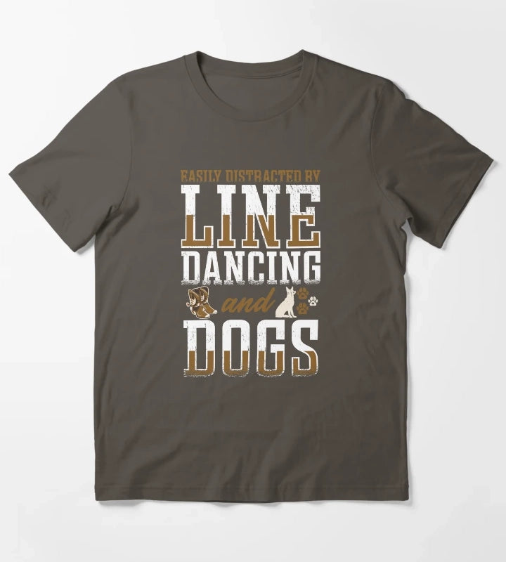 Line Dancing Linedance Line Dance T-Shirt Dark Grey