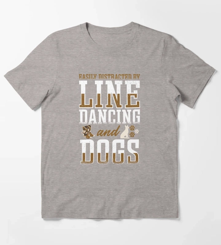 Line Dancing Linedance Line Dance T-Shirt Heather Grey
