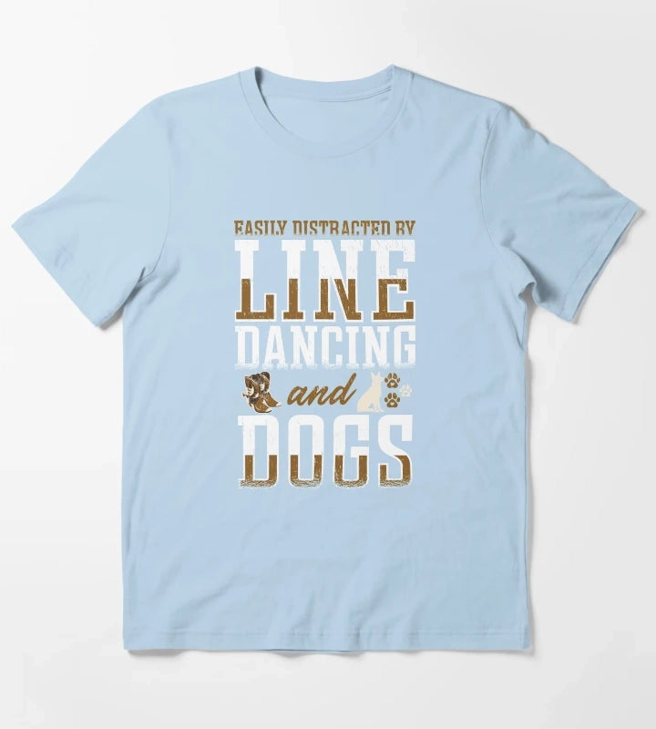 Line Dancing Linedance Line Dance T-Shirt Sky Blue