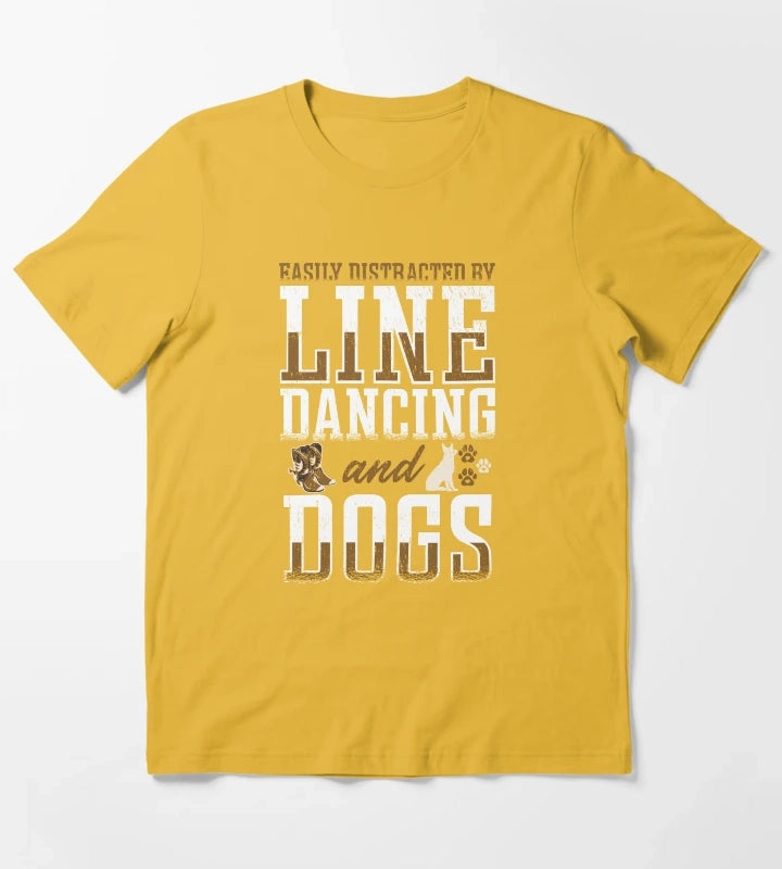 Line Dancing Linedance Line Dance T-Shirt Yellow