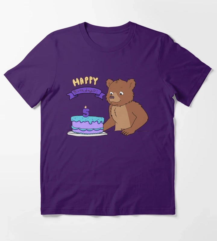 Little Bear 5th Birthday T-Shirt Purple
