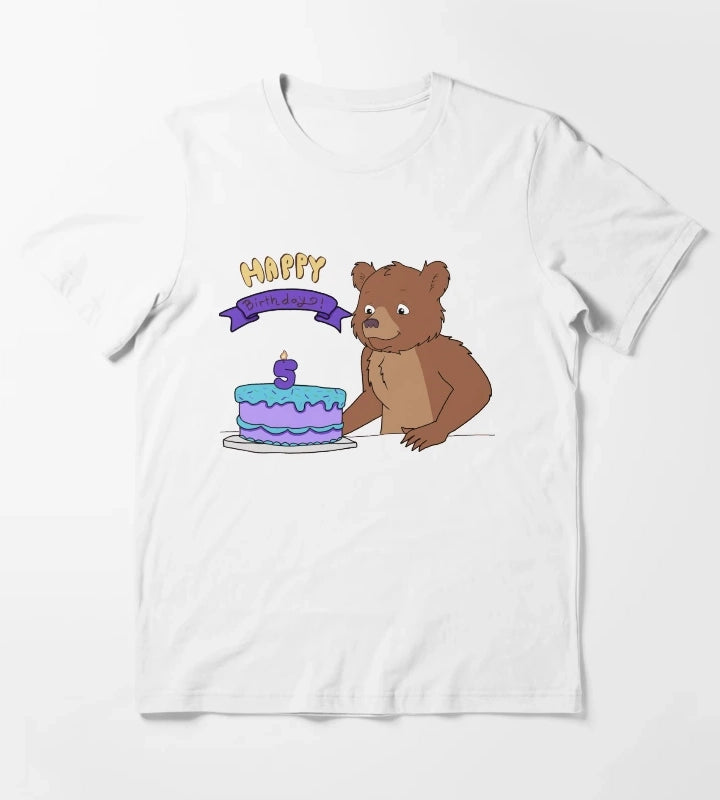 Little Bear 5th Birthday T-Shirt White