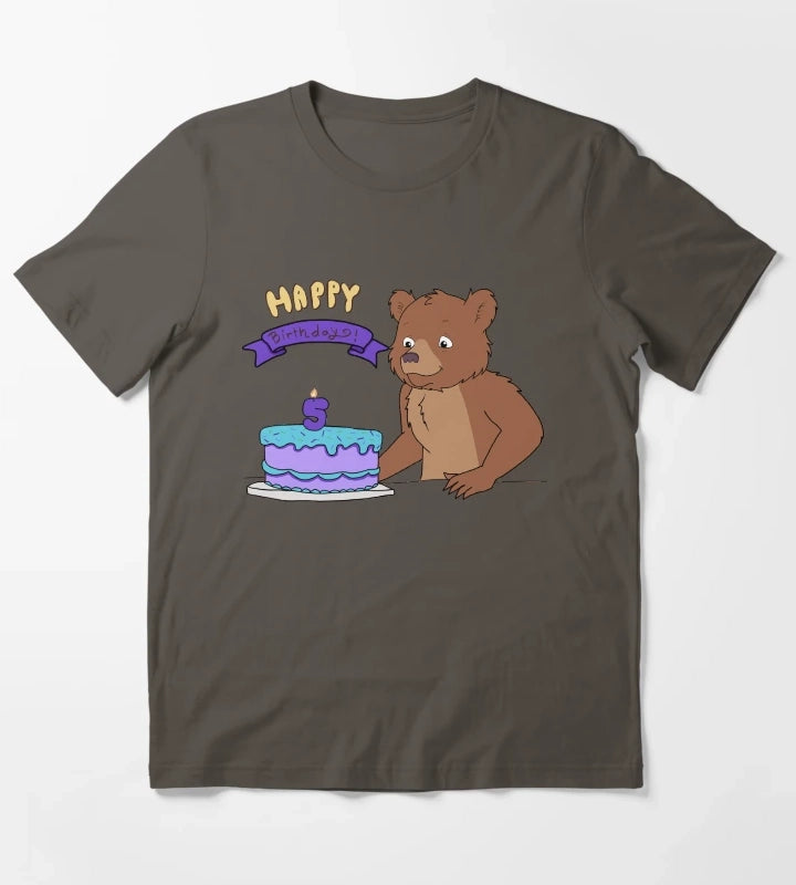Little Bear 5th Birthday T-Shirt Dark Grey