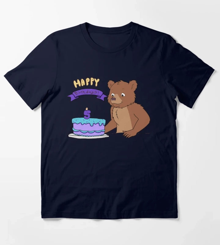Little Bear 5th Birthday T-Shirt Navy