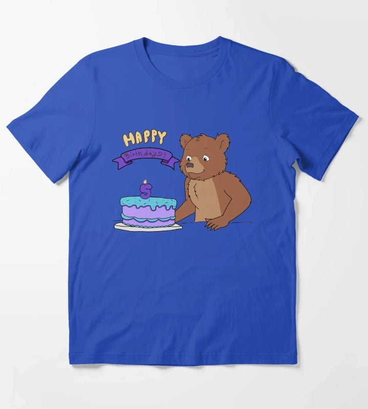Little Bear 5th Birthday T-Shirt Blue