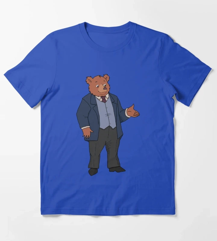 Little Bear Character Father Bear 1995 TV series T-Shirt Blue