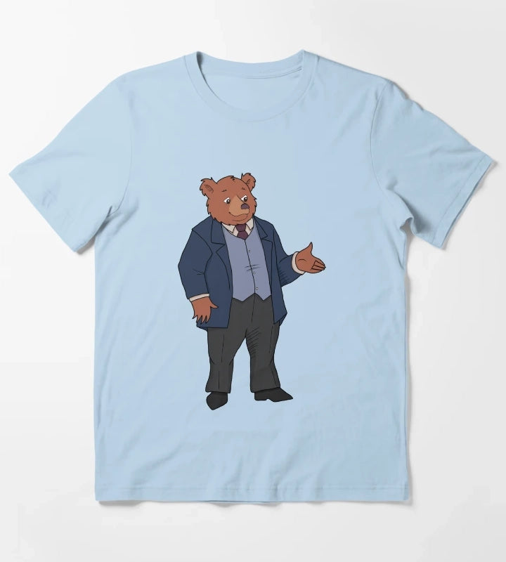 Little Bear Character Father Bear 1995 TV series T-Shirt Sky Blue