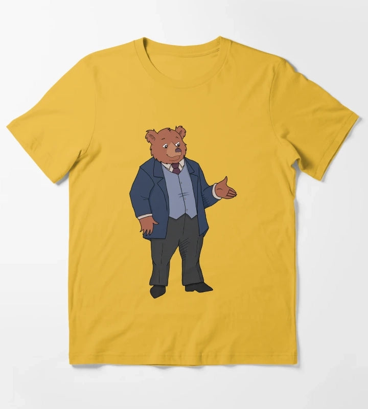 Little Bear Character Father Bear 1995 TV series T-Shirt Yellow