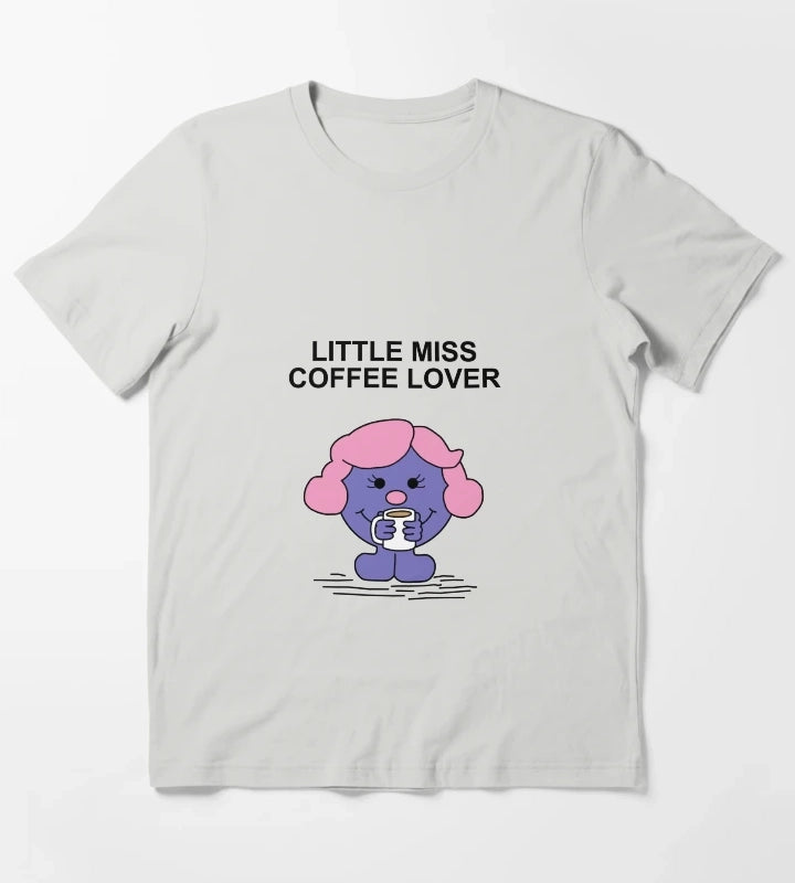 Little Miss Coffee Lover T-Shirt Light Grey