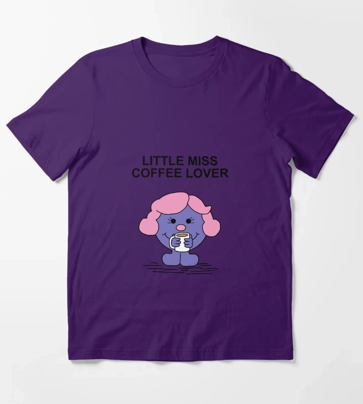 Little Miss Coffee Lover T-Shirt Purple