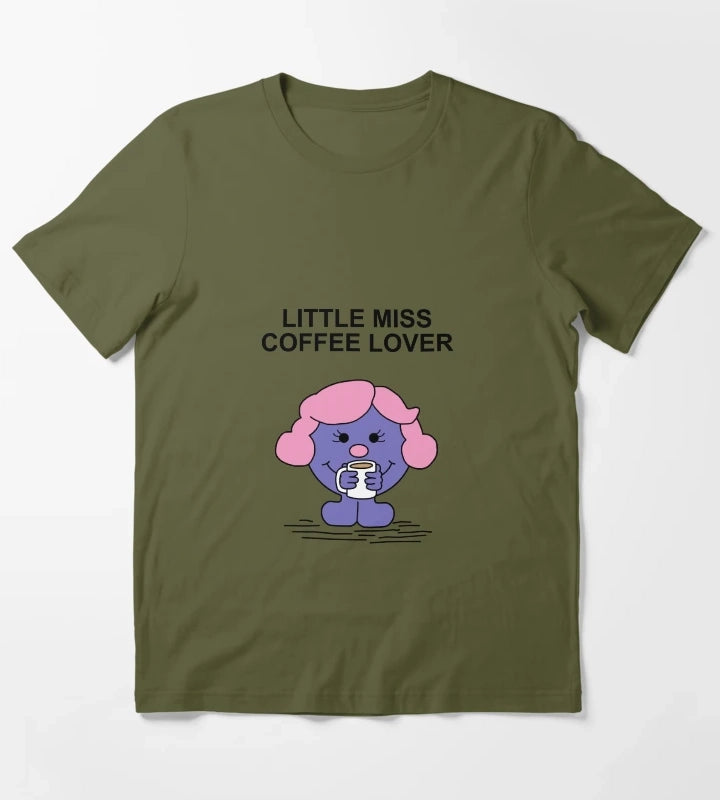 Little Miss Coffee Lover T-Shirt Olive Green