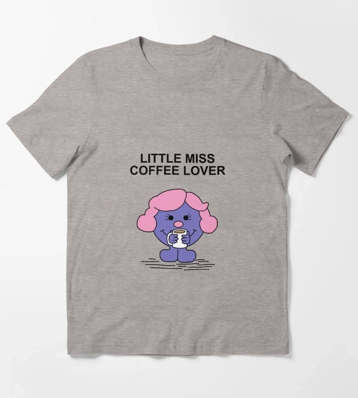 Little Miss Coffee Lover T-Shirt Heather Grey