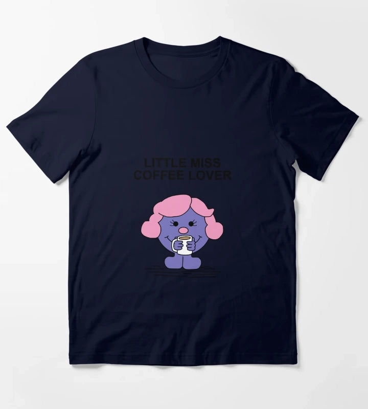 Little Miss Coffee Lover T-Shirt Navy
