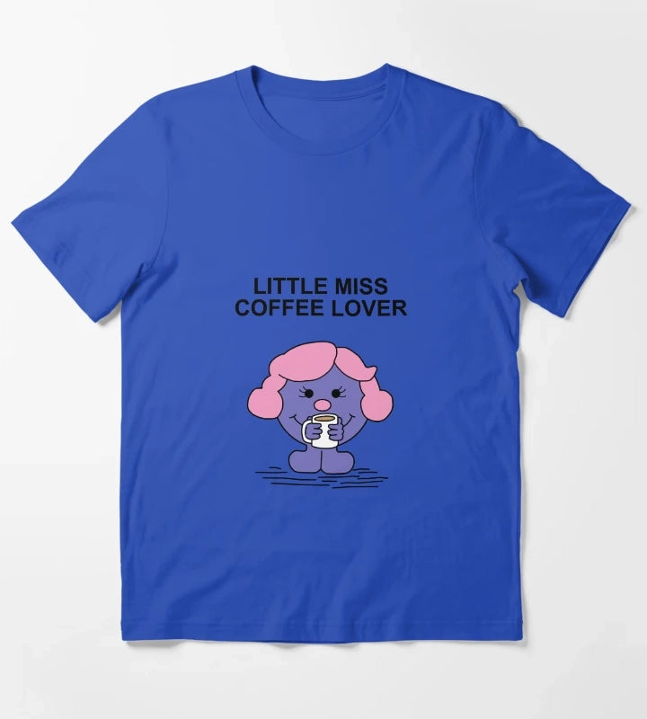 Little Miss Coffee Lover T-Shirt Blue