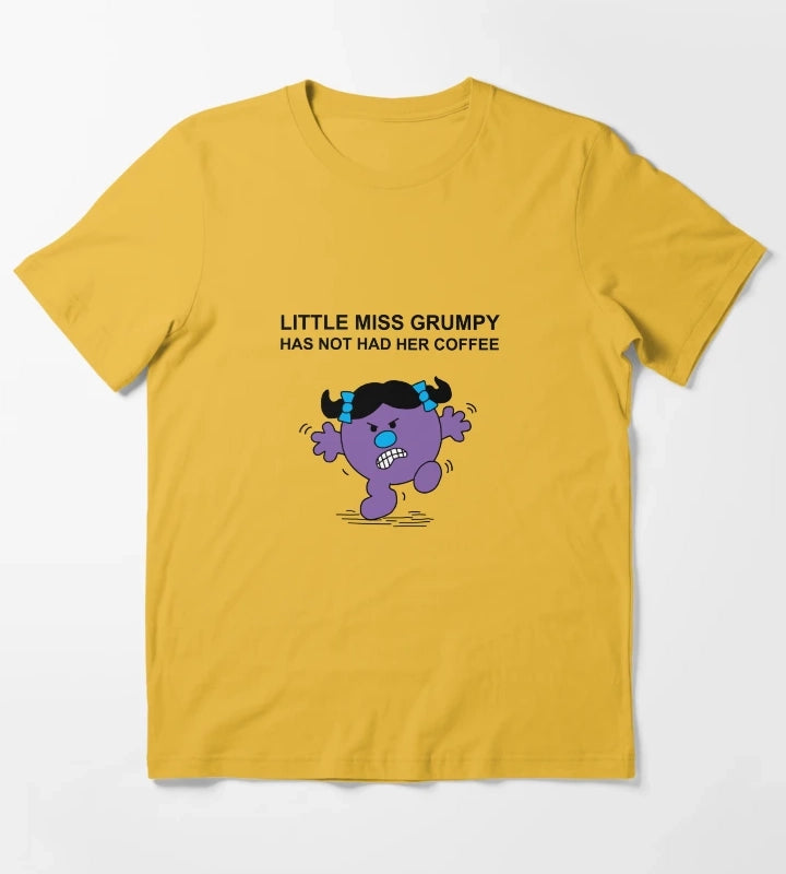 Little Miss Grumpy has not had her coffee T-Shirt Yellow