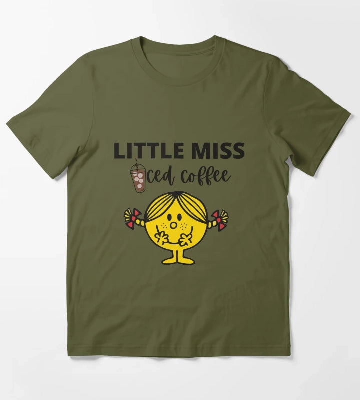 Little miss iced coffee T-Shirt Olive Green
