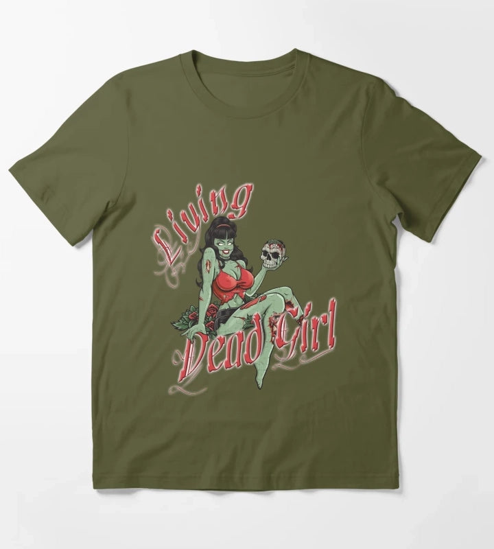 Living Dead Girl T-Shirt Olive Green