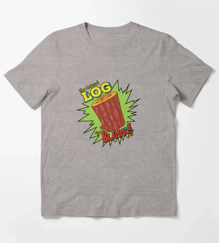 Log From Blammo T-Shirt Heather Grey
