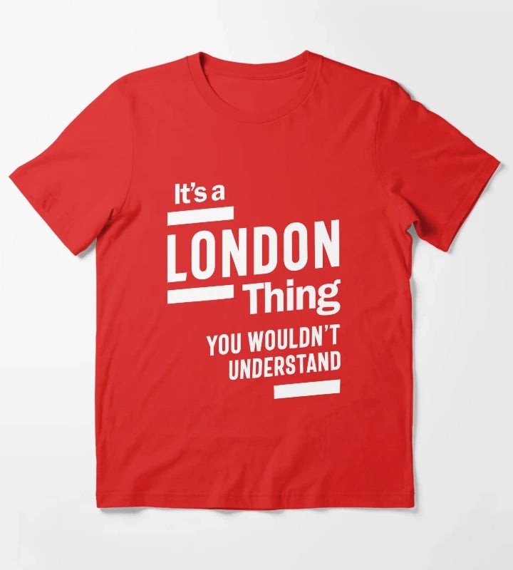 London Personalized Name Birthday Gift T-Shirt Red