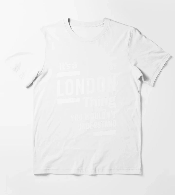 London Personalized Name Birthday Gift T-Shirt White