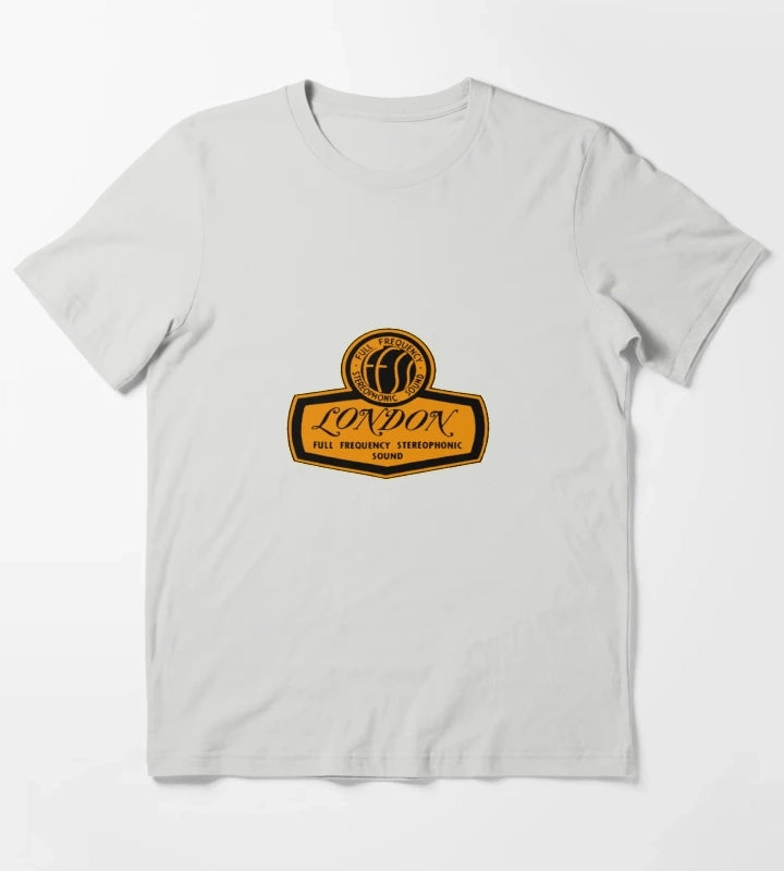 London Records Retro Tee T-Shirt Light Grey