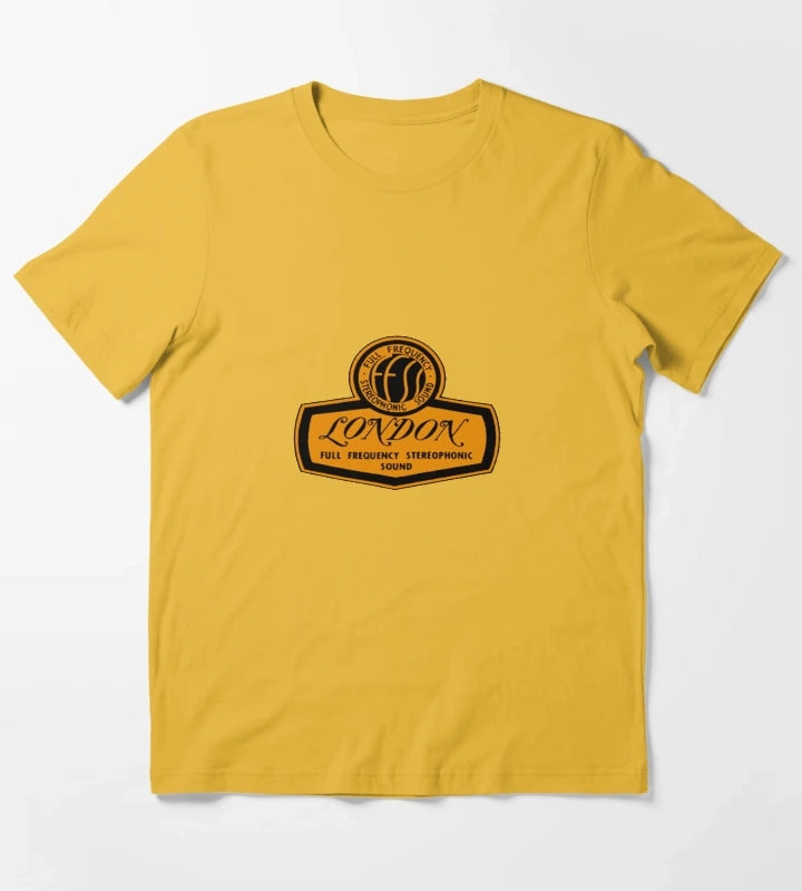 London Records Retro Tee T-Shirt Yellow
