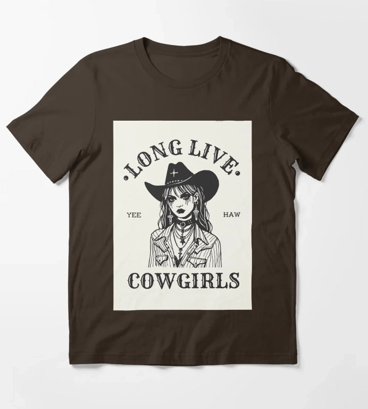 Long Live Cowgirls T-Shirt Brown