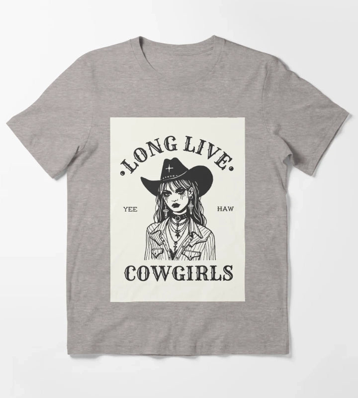 Long Live Cowgirls T-Shirt Heather Grey