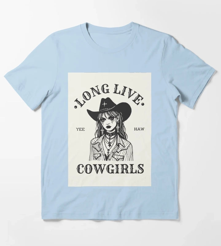 Long Live Cowgirls T-Shirt Sky Blue