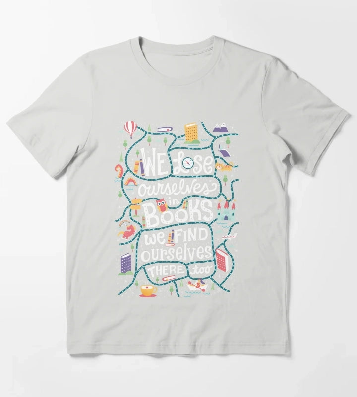 Lose ourselves in books T-Shirt Light Grey