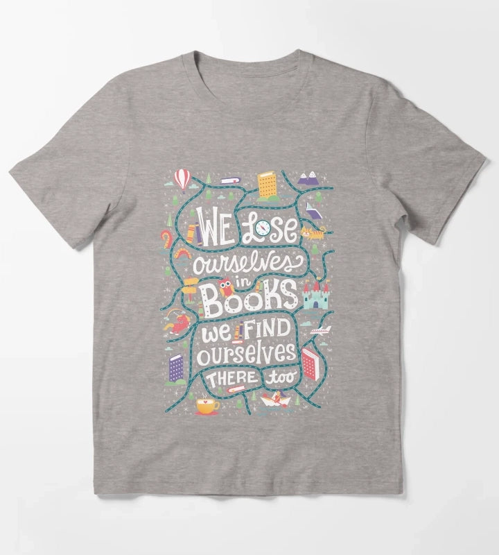 Lose ourselves in books T-Shirt Heather Grey