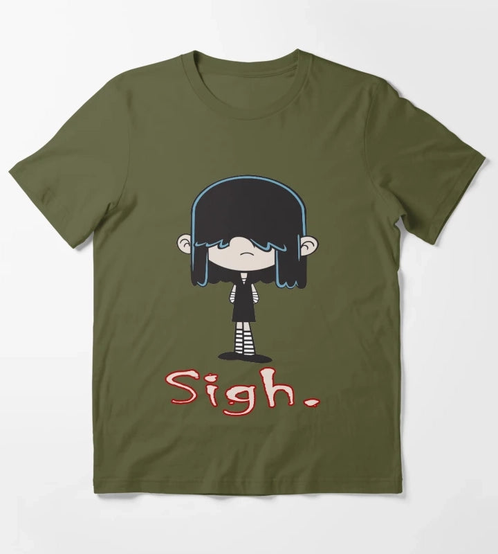 Loud House Lucy Loud T-Shirt Olive Green
