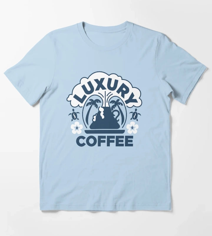 Luxury Coffee T-Shirt Sky Blue