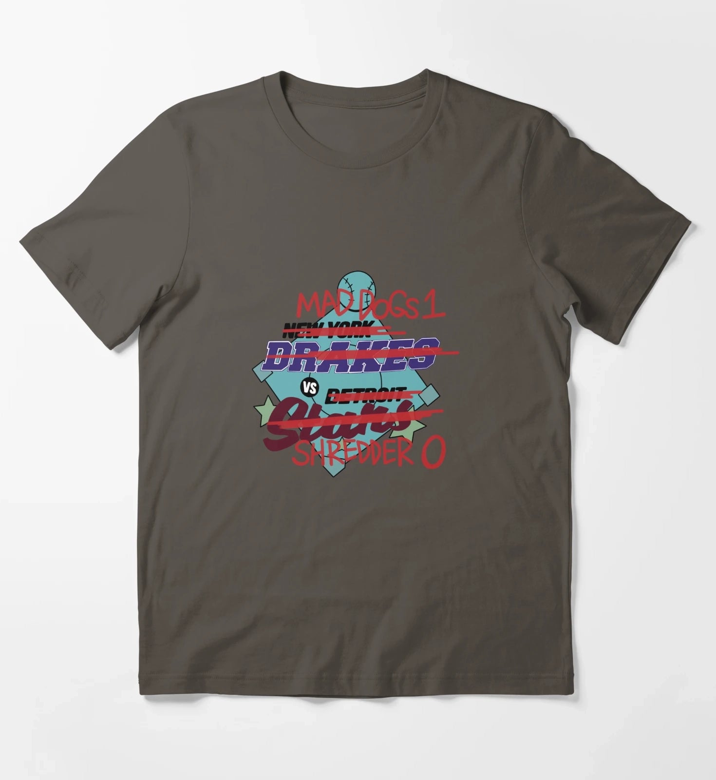 Mad Dogs 1 VS Shredder 0 T-Shirt Dark Grey