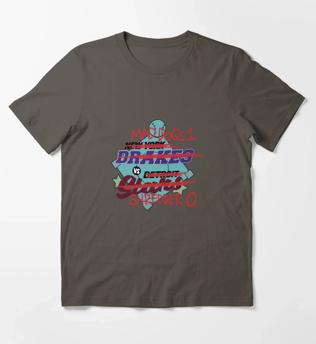 Mad Dogs 1 VS Shredder 0 T-Shirt Dark Grey
