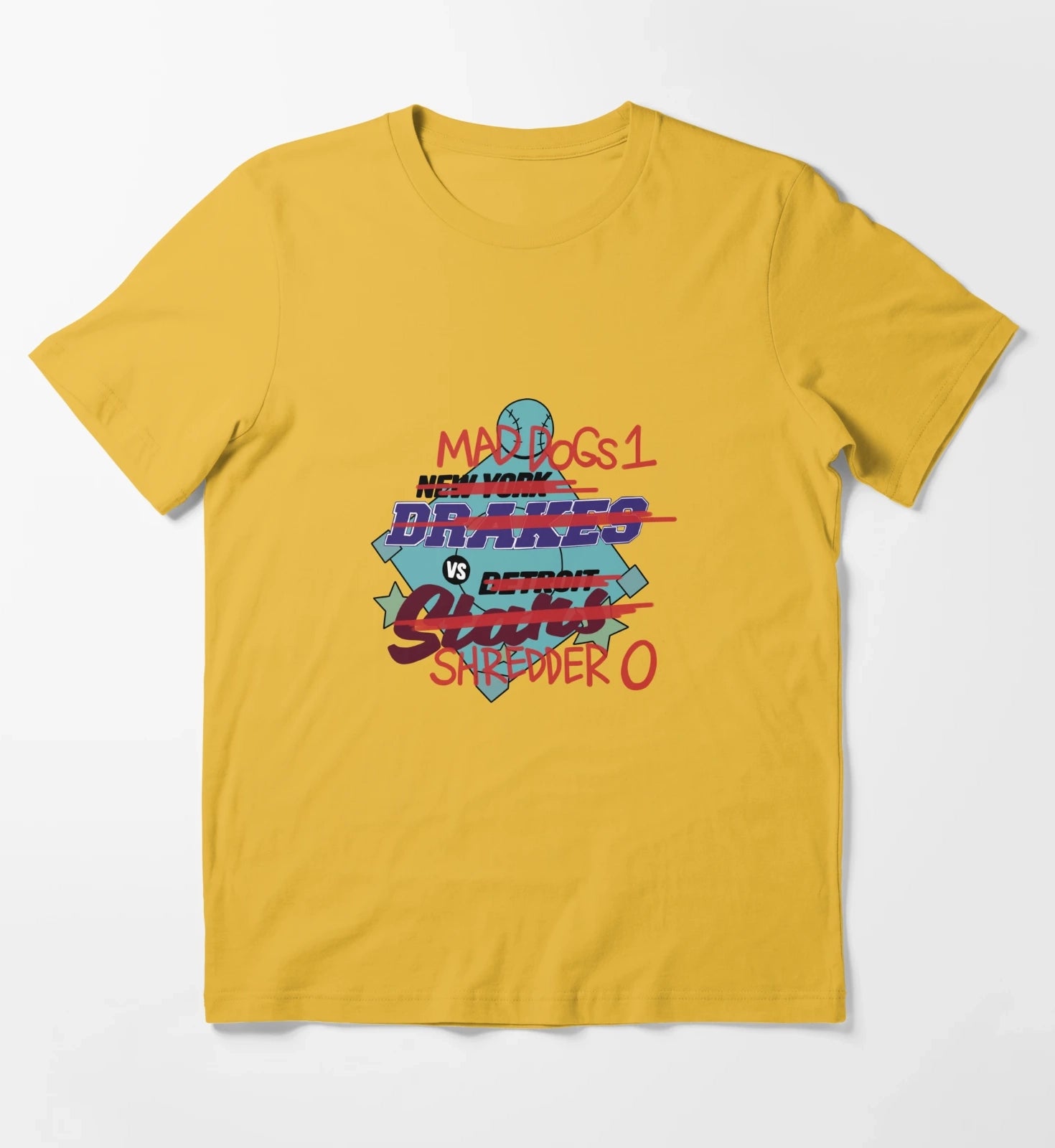 Mad Dogs 1 VS Shredder 0 T-Shirt Yellow